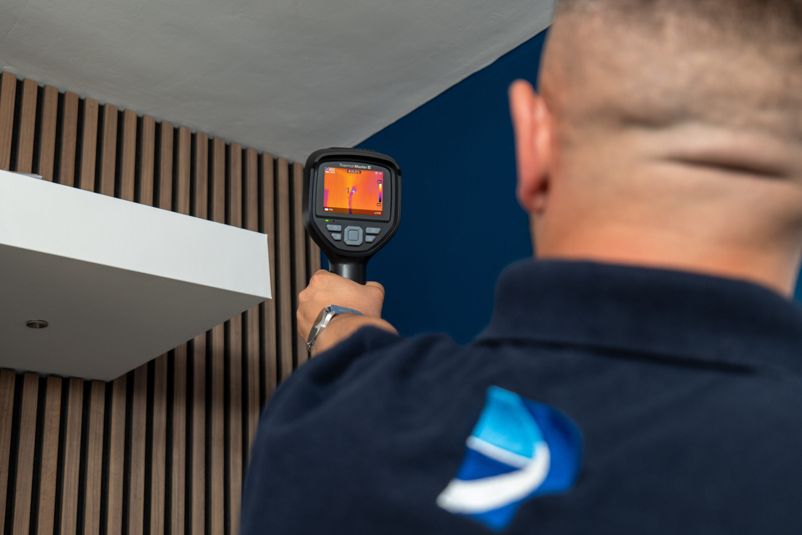 Thermal imaging water leak detection